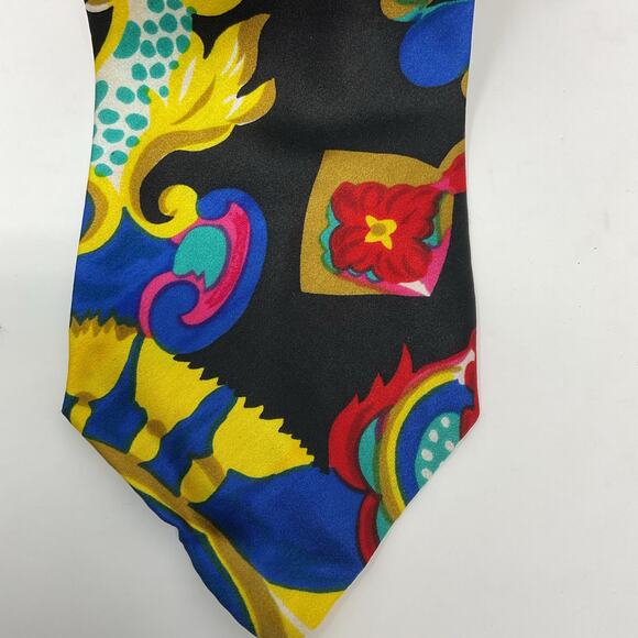 Vintage Hollyvogue 100% Silk Men Abstract Tie Jewels Luxury Necktie  Geometric - Picture 6 of 6